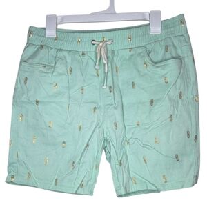 Drill Clothing Company Gold Pineapple Graphic Shorts Size Large